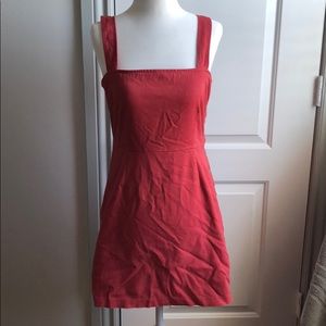 Papaya colored dress